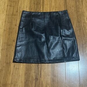 Wild Fable Black Faux Leather Pencil Skirt